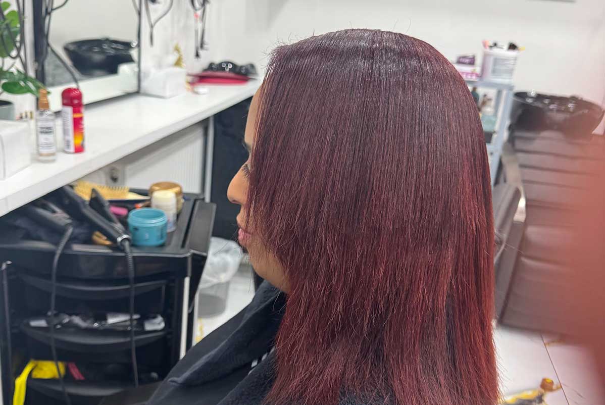 Dimensional blonde highlights