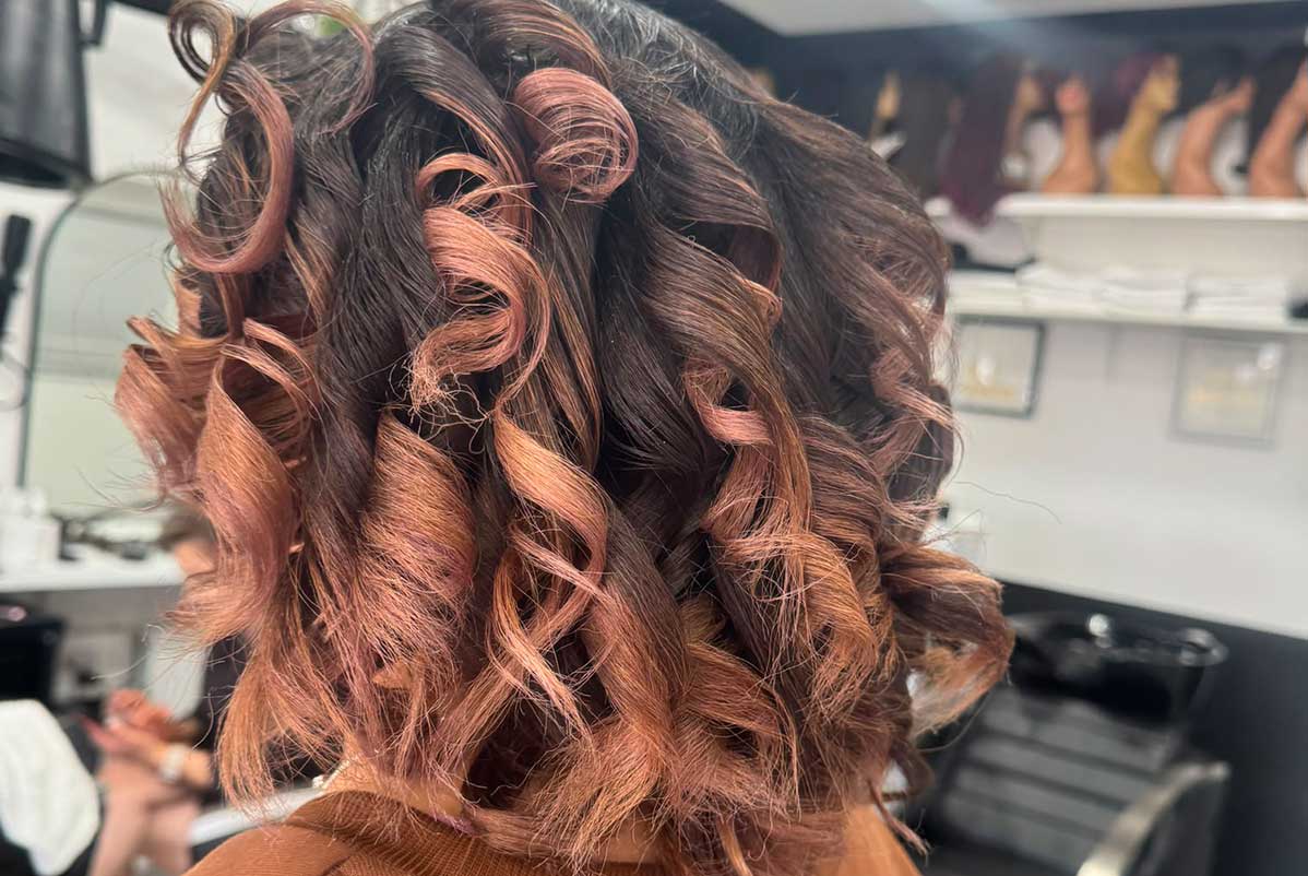 Professionally blended tape-in hair extensions